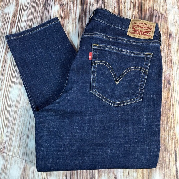 Levi's Denim - Levi's BOYFRIEND Womens Size 30 Blue Mid Rise Crop Capri Jeans Denim Pants 33x27